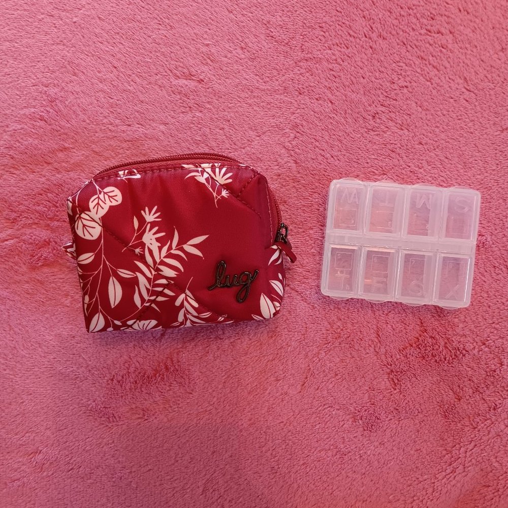 Lug Choo Choo Mini Pill Box in Flourish Red